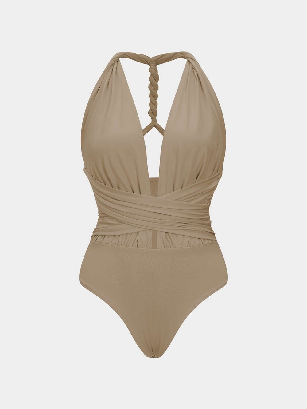 Micas Braided Brown Bodysuit Size XL